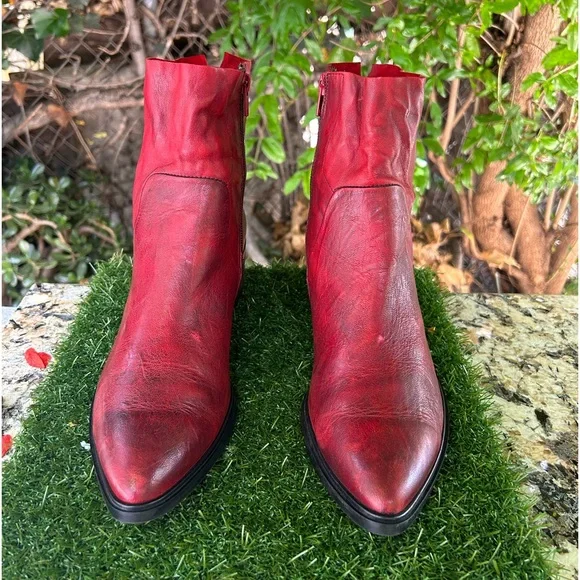 Paul Green Chili Red Ankle Booties - Picture 8 of 13